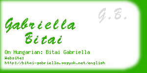 gabriella bitai business card